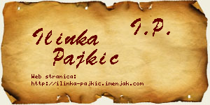 Ilinka Pajkić vizit kartica